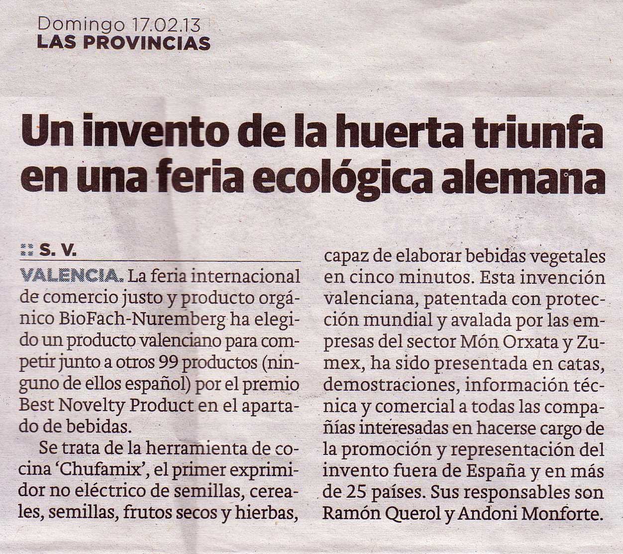 Las Provincias — extracto