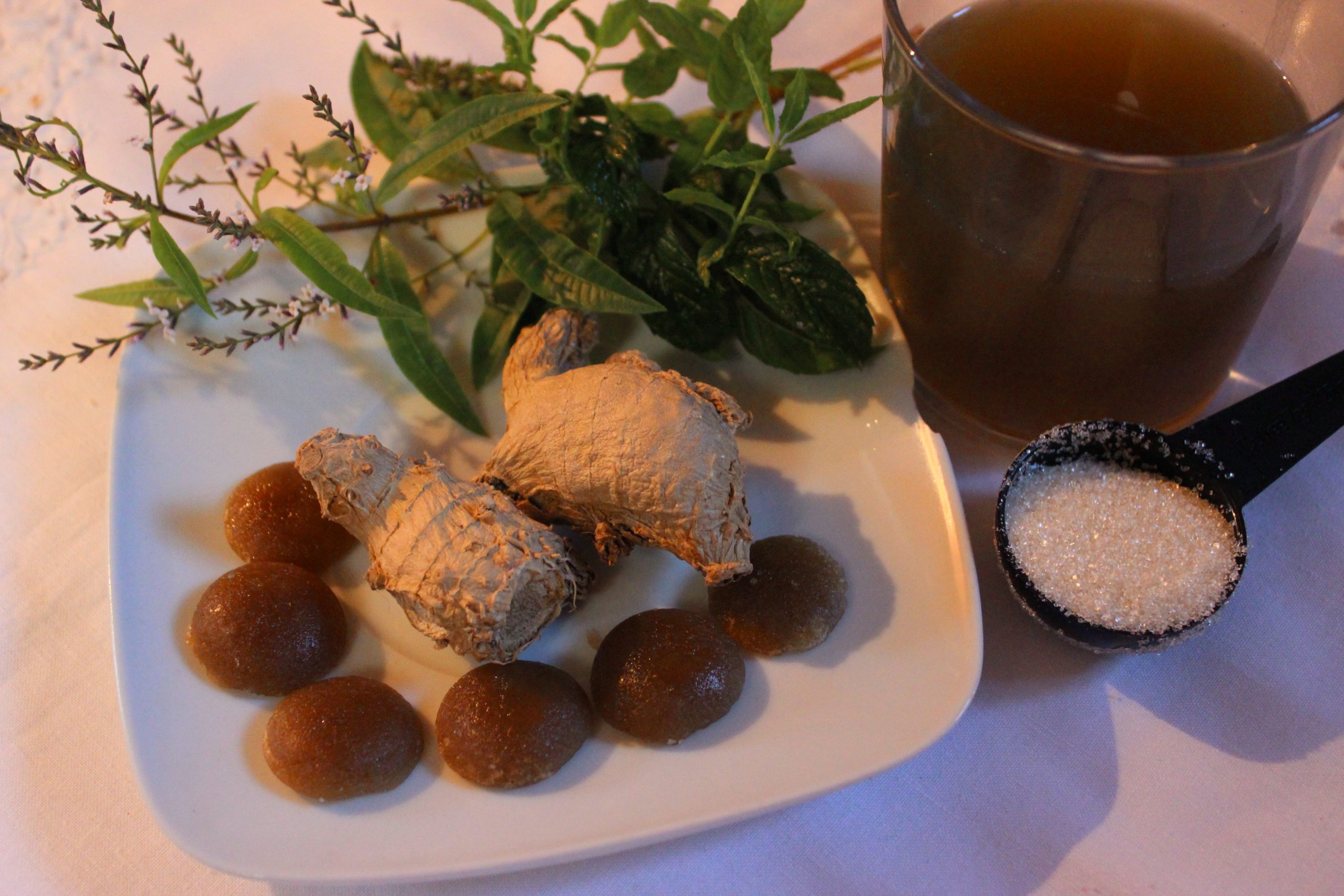 Caramelos con jugo de jengibre