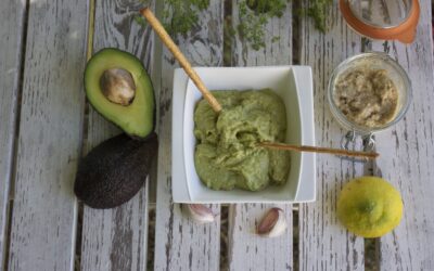receta vegana de guacamole con pulpa de avena